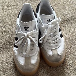 Adidas Samba White and Black Sneakers